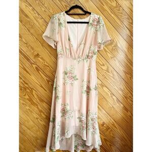 Emory Park Pink Floral Midi Dress